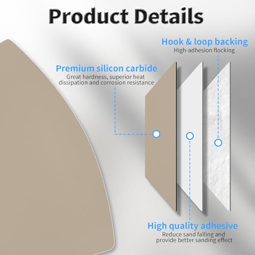 12 Pcs Detail Sander Sandpaper, 5000 Grit Triangular Sandpapers - size: 5,000 Grit
