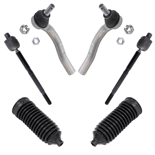 TRQ Front Driver & Passenger Side Inner & Outer Steering Kit Steering Rack - style: PSA27272