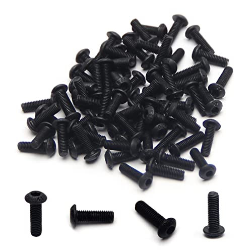 100Pcs M3 x 10mm Button Head Socket Cap Screws, Alloy Steel 10.9 Grade - size: M3 x 10mm
