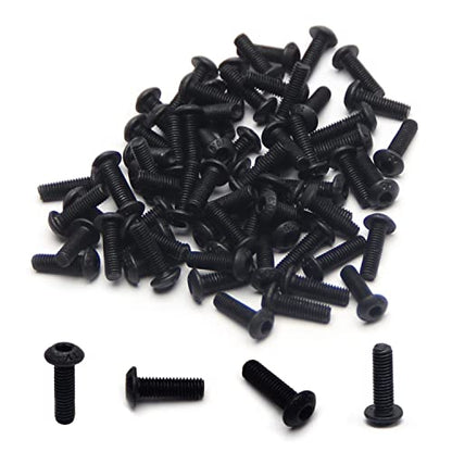 100Pcs M3 x 10mm Button Head Socket Cap Screws, Alloy Steel 10.9 Grade - size: M3 x 10mm