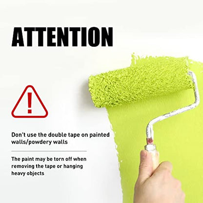 VERSAF Double Sided Tape Heavy Duty, 1/2" Clear Acrylic Mounting Nano Tape with Strong Adhesive, Removable for Wall Decor Art, Carpet, LED Lights, Car Glass, DIY Crafts, Poster (10FT) (Pack of 3) - size: 1/2 (Pack of 3)