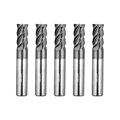 Tools Carbide End Mill,PVD AlTiN Coating for Stainless Steel Materials Cutting, 4 Flute,1/8" Shank (1/8-1.5", 5pcs) - size: 1/8"DIA - 3/8"FL - 1.5"OL 3/8Shank 5pcs