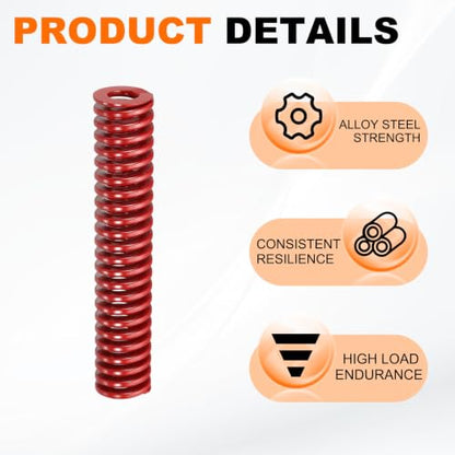 HARFINGTON 2pcs Die Spring 3/4" OD x 4" Free Length SMH4016, Red - size: 3/4" OD x 4" Free Length