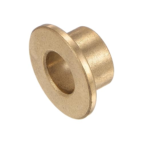 HARFINGTON 2pcs Flange Bearing Sleeve 10mmBore,14mmOD,10mm L,Bronze Bushing - size: 10mm x 14mm x 10mm