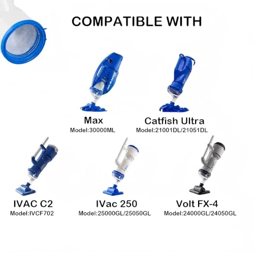 Replacement Sand & Silt Filter Bag for Pool Blaster Max Compatible with Pool Blaster P30X022SS/PBW022SS, Fits Catfish Ultra, iVac 250, iVAC C2, Volt FX-4,Volt fx 8li Pool Vacuum (2 Pack) - color: blue