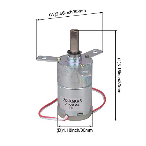 High Torque 12V DC 25 RPM Gear-Box Regulated Geared Motor for Electric Screwdrivers, Juicers, DIY Mini Drill Presses,Cake Pan