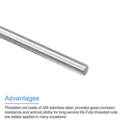 MECCANIXITY Fully Threaded Rod M8x150mm 1.25mm Thread Pitch Right Hand Rods - size: M8 x 150mm