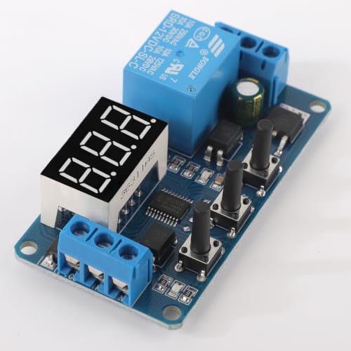 DROK 12V Timer Relay 2pcs, LED Display 4-Mode On-Off Automotive Time Delay Relay, Electric Delay Timer Switch 0.1s to 999min - size: 2pcs