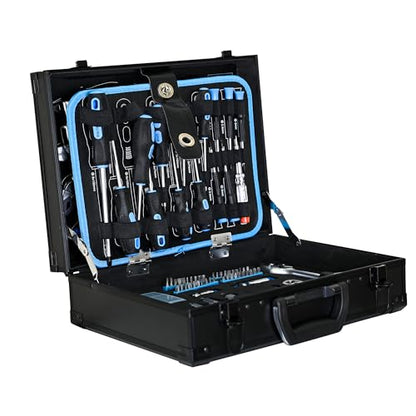 Combined Maintenance Toolset Suitcase-247 Pieces of Basic Home Mechanic Toolbox.General Machinery Tool Set.Home Mechanic Tool Kit Box for Men - color: Black, size: Toolset Suitcase