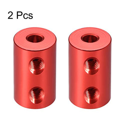 uxcell 4mm to 4mm Bore Rigid Coupling Set Screw L20XD12 Aluminum Alloy,Shaft Coupler Connector for RC Airplane Boat, Motor Accessories,Red,2pcs - size: 4mm to 4mm