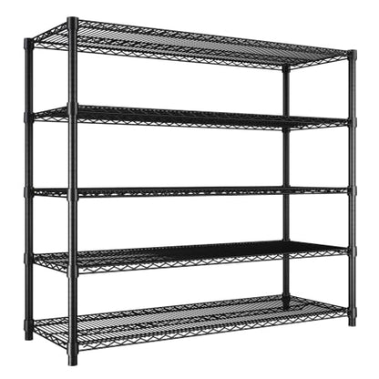 Garvee 5-Tier Wire Shelving 3200LBS Heavy Duty Storage Shelves Garage Rack - size: 47.2"W x 70.9"H x 17.7"D