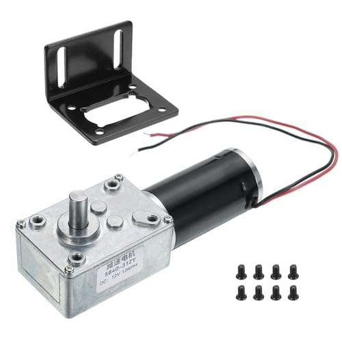 MECCANIXITY High Torque Turbine Worm Geared Motor DC 12V 8mm 12RPM - style: 12 RPM