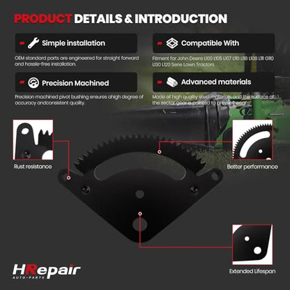 Steering Sector Pinion Gear Rebuild Kit Replacement for John Deere L100 L105 L107 L110 L118 L108 L111 G110 L130 L120 Serie Lawn Tractors Replaces# GX20052BLE - color: 25 Tooth