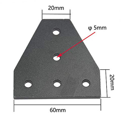 4Pcs Black Connector Corner Bracket Outside Joint Board Plate for 2020 - size: 2020 4 Pcs T