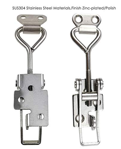 Adjustable Buckle Cabinet Boxes Lever Handle Toggle Catch Latch Lock with Screws,2 Pcs (SK-2S,Range:97-123mm) - size: SK-2S,Range:97-123mm