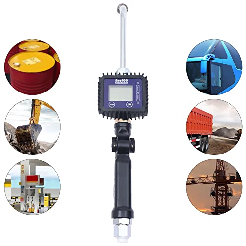 Spout Oil Control Valve Digital Meter Dispensing Nozzle with Digital Flow Meter Oil Gun and 2 Batteries 0.5-50MPA (US Stock) - color: Type 2