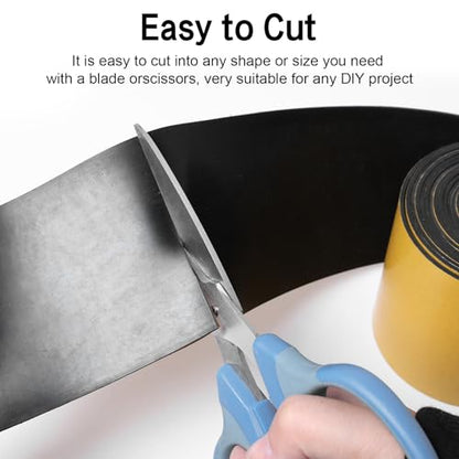 DGSL Self-Adhesive Neoprene Rubber Strip, 1" x 1/8" x 10' Roll - color: With Adhesive, size: 1" Wide x 1/8" Thick x 10' Long
