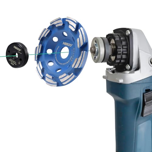 HERZO Diamond Concrete Cup Wheel 5 Inch, Grinding Cup Wheel for Stone Concrete Surface, Cement, Marble, Rock, Granite, and Thinset Removing, Angle Grinder Wheels Cup - size: 5 Inch New Version