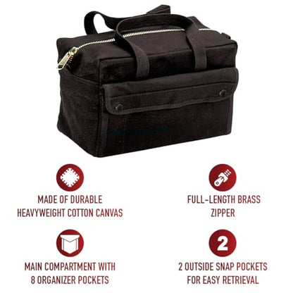 Rothco Mechanics Tool Bag with Brass Zipper - color: Black