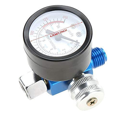 Fdit Spray Air Regulator G1 4 Thread, 0-150 PSI Gauge