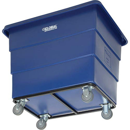 Global Industrial 12 Bushel Plastic Bulk Box Truck, Steel Base, Blue - color: Blue
