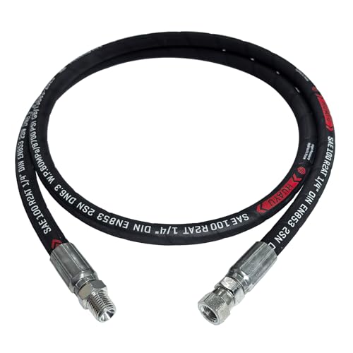 1/4 Hydraulic Hose with 1/4inch JIC 37° Female X 1/4" NPTF Male Hydraulic Hose Fittings (30inch) - style: 30inch