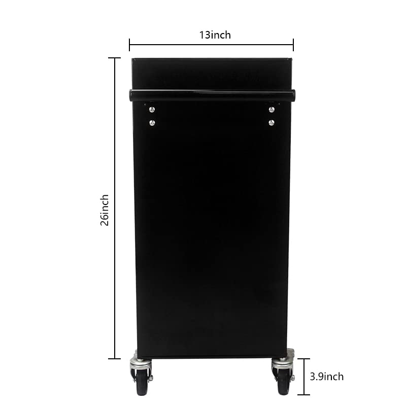 Lockable 4-Drawer Rolling Tool Chest, Black - color: Black, size: 4 drawer