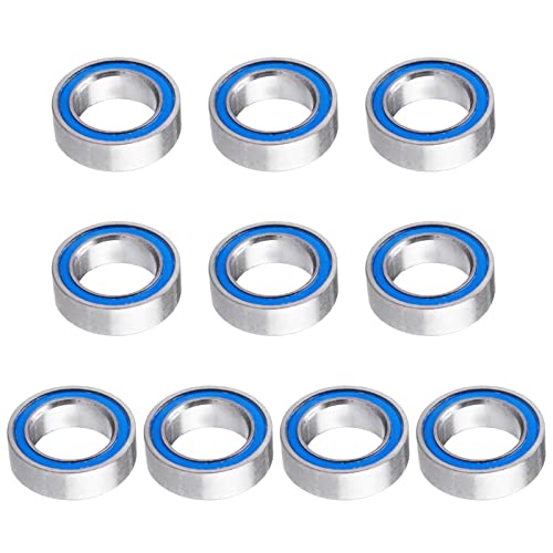RC Ball Bearings 10-Pack Bearing Steel and Double Rubber Sealed Miniature Deep Groove Ball Bearings (5x8x2.5mm) - size: 5x8x2.5mm