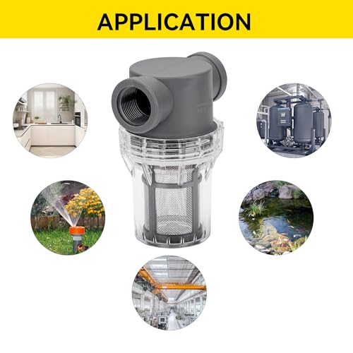 3/4'' Female NPT in-Line Strainer - Garden Hose Filter for High Pressure Washer, Sediment Filter with 30 Mesh Stainless Steel Screen (3/4'' 30 Mesh) - style: 3/4'' 30Mesh