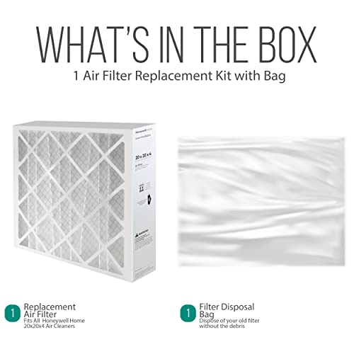 20x20x4 Air Filter Replacement - FC100A1011 HVAC Furnace Filters with Merv 11 Filter Media, AC Filter with Homequip Disposal Bag (1 Pack) - size: 1 Pack