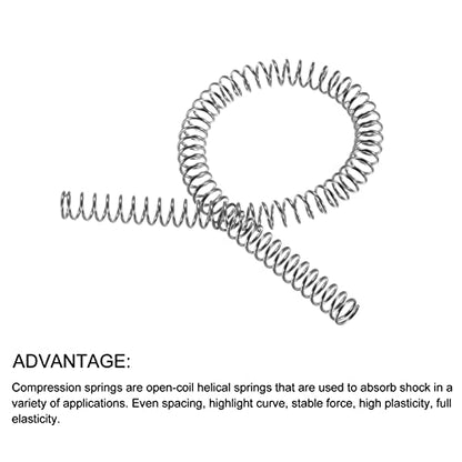 METALLIXITY Compression Springs (1x10mm OD,305mm L) Extension Spring - size: 1mm x 10mm x 305mm