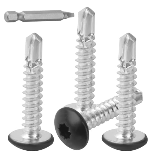 Black #10 x 1 in Enclosed Trailer Screws Self Tapping for RV - 150 Pcs - color: Black, size: 1 inch