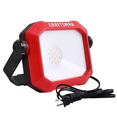 CRAFTSMAN 1100 Lumens 4000K LED Tiltable Portable Work Light, 1 PK - color: Red