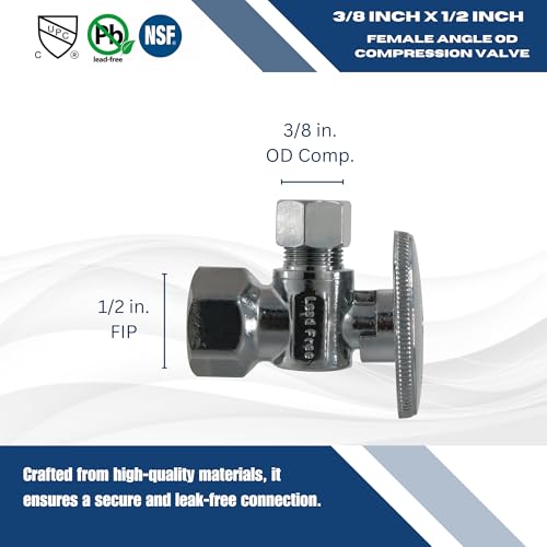 XFITTING 1/2 Inch Female NPT x 3/8 Inch OD Compression Angle Ball Valve, 30-1-5=5XX, 5 Pieces - size: .5" FNPT x .375" Angle