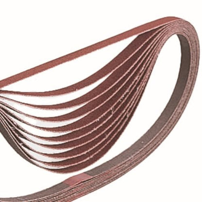 Makita A-34453 3/8-Inch x 21-Inch Abrasive Sanding Belt - 60 Grit (10pk) - size: 3/8" x 21"
