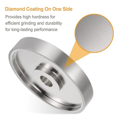HARFINGTON Diamond Lapidary Wheel 6 Inch x 1 Inch Arbor Hole 1500 Grit Grinding Wheels for Stone, Marble, Glass, Ceramics, Crystal, Carbide, Steel - size: 1500 Grits
