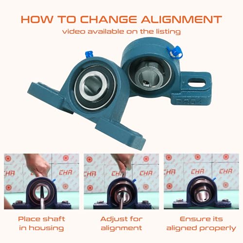 CHR 2 Pack UCP204-12 Pillow Block Bearings | Mounted Pillow Block Bearings - Chrome Steel with 3/4" Bore | ISO 9001-2015 Certified - size: 2, style: UCP204-12