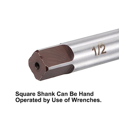 uxcell 1/2" Hand Reamer H8 Accuracy Alloy Tool Steel 6 Flutes Straight Shank Milling Cutter Tool - size: 1/2"