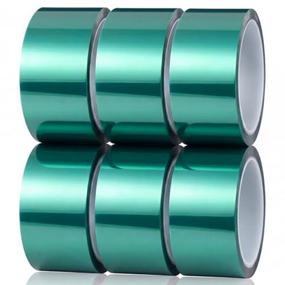 6 Pcs High Temp Tape 648 ft PET Heat Resistant, 2" - size: 2"