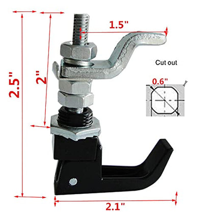 2PCS Black Powder Coated Lift and Turn Compression Latch, Adjustable Grip¡­ - color: Black