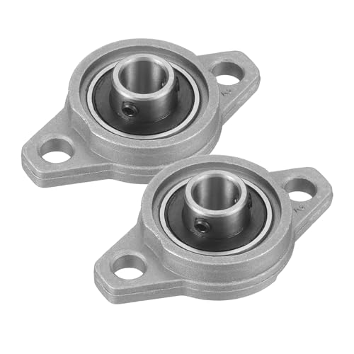 uxcell KFL000 Pillow Block Bearing 3/8" (10mm) Zinc Alloy Steel 2Pcs - size: KFL000 (3/8" Bore)