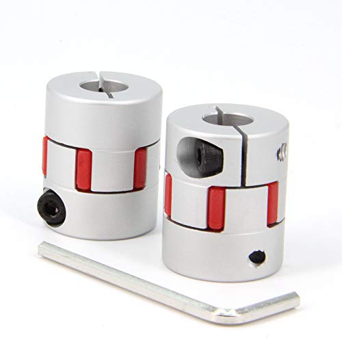 2PCS 10mm to 10mm Aluminium Plum Flexible Shaft Coupling Diameter25mm Length30mm 10x10mm Motor Connector Flexible Coupler for 3D Printer CNC Machine and Servo Stepped Motor（10x10mm） - size: 10x10mm, style: D25 L30