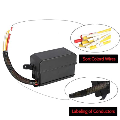 Pre-Wired 12V Fuse Relay Box,6-Way Power Distribution Block with 5 High-Power 4-Pin 40A Relays and 1 Standard Fused Circuit,Heavy-Duty Relay Panel for Trucks & Fleet Vehicles - size: RY05F06