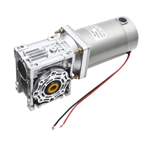 Electric Gear Motor 200W DC 12V 1800RPM 50K 40Cr Alloy Steel Worm Gear Motor Reducer Gearbox High Torque with self-Locking Speed Adjustable Powerful Electric Motor - size: 200W DC12V