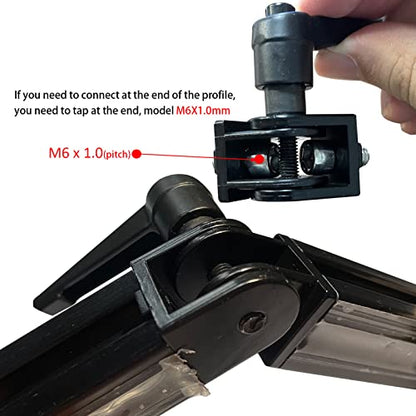 4 Sets 2020 Aluminum Extrusion Hardware Hinges Pivot Joint Brackets - style: 4Pcs Pivot Joint with Bolt Nut
