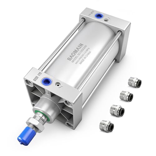 BAOMAIN Pneumatic Air Cylinder 5" Bore 8" Stroke SC125x200 - size: Stroke 7.87 inch(200mm)