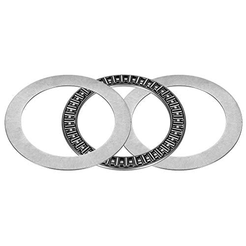 uxcell AXK7095 Needle Roller Thrust Bearings with 2 Washers, 70mm Inner Diameter, 95mm OD 4mm Width Chrome Steel - size: 70x95x4mm