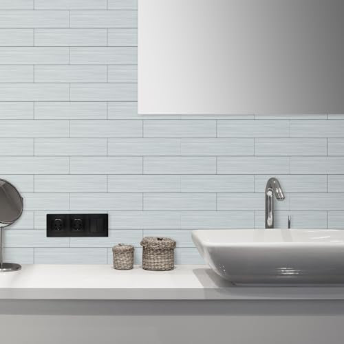 AULIGET 3" x 12" Peel and Stick Backsplash Wall Tiles, PVC Composite Stick on Tiles for Backsplash Kitchen, Bathroom, Laundry Room, Camper, Fireplace (40, Brushed Metal) - color: Brushed Metal, size: 40 Pieces, 3"x12"x0.12"