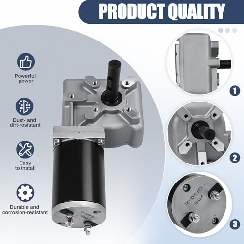 600W 60:1 0.8HP Electric Tarp Motor for Dump Trucks up to 28' Length, Universal Tipper Truck Canopy Motor for Dump Truck Tarp System with Chrome Housing Cover- 12V DC, 60RPM(+/-6RPM)- 5 Years Warranty - size: 600w 60:1