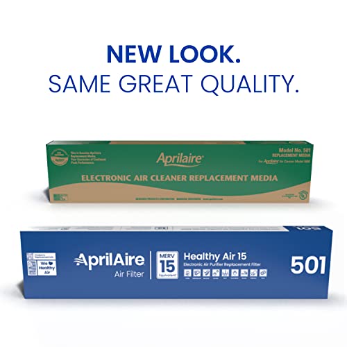 AprilAire 501 Replacement Filter for AprilAire 5000 Whole-House Air Purifier - MERV 15 Equivalent, 16x25x6 Air Filter (Pack of 2) - style: Value Pack (2)